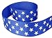 HipGirl 5yd 1.5" Patriotic Star School Cheer Leader Grosgrain Ribbon--Royal/White. For High School, College Cheer Bows