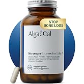 ALGAECAL Plant Based Calcium Supplement for Bone Strength, 90 Caps, 1 Pack | Organic red algae calcium 750mg with D3 1000 IU and 13 minerals for daily bone health support.