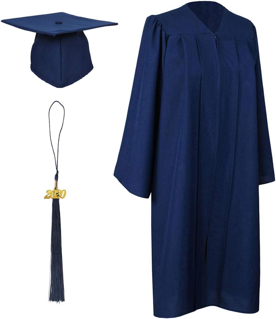 GraduationForYou Matte Graduation Gown Cap Tassel with 2020 Year Charm