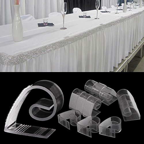 image for Tebatu 12 Pieces Camping Picnic Party Plastic Clear Table Cloth Cover 