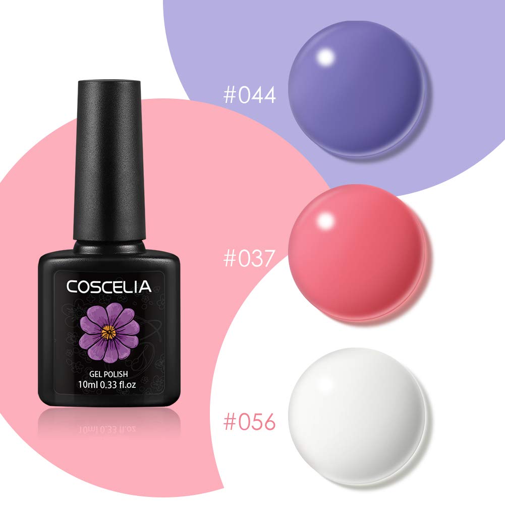Coscelia Gel Nail Polish Kit 8 Pcs Gel Nail Polish Set Glitter Nude Gel Polish Starter Kit U V LED Soak Off Gel Polish Kit for Home Party Nail Salon Nail Art : Beauty