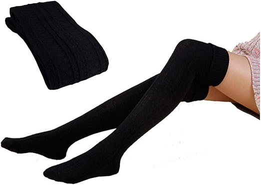 Over Knee Socks For Women Ribart Cable Knit Winter Warm Long Boot Socks Thigh High Socks Stockings At Amazon Women S Clothing Store