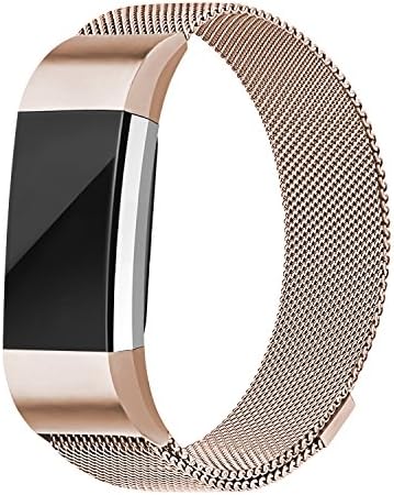 Goosehill Compatible Strap Bands replacement for Fitbit Charge 2, Milanese Stainless Steel Adjustable Replacement Accessories Bracelet Strap with Magnetic Metal Lock compatible for Fitbit Charge 2