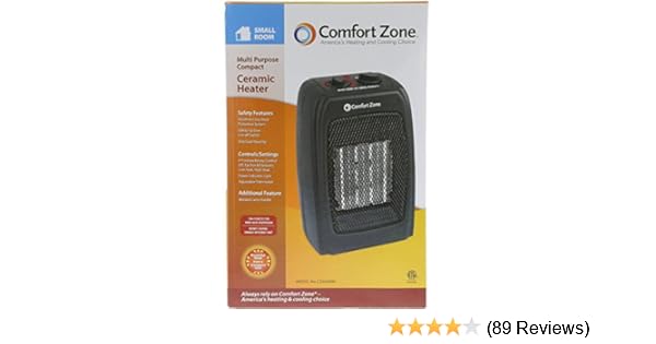 Amazon Com Comfort Zone Ceramic Heater In Black Home Improvement