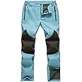 Gash Hao Mens Snow Ski Waterproof Softshell Snowboard Pants Outdoor Hiking Fleece Lined Zipper Bottom Leg