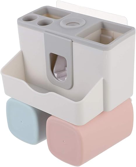 Amazon Ounona 歯ブラシスタンド 吸盤 コップ2個付き 歯ブラシホルダー 壁掛け 防塵衛生 家族用 お風呂 洗面所 収納 歯ブラシスタンド ホーム キッチン オンライン通販