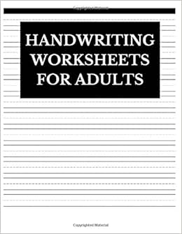 handwriting worksheets for adults lined journal notebook