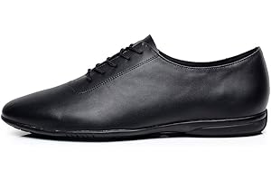 HROYL Men's Standard Latin/Jazz Dance Shoes Leather lace-up Ballroom W-701