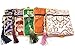 5 Pcs Chinese Silk Brocade Embroidered Jewelry Pouch Bag Coin Purses Gift Bag Zipper Pocket (Color 3)