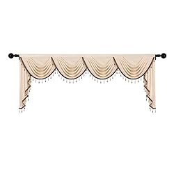 ELKCA Thick Chenille Window Curtains Valance for