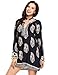 Zeagoo Women's Long Sleeve Casual Tunic Blouse Boho Print Loose Shirt Tops S-XXL