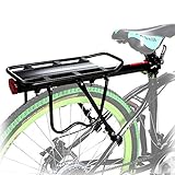 Viment 110 lbs Capacity Bicycle Rear Rack Adjustable Pannier Bike Luggage Cargo Rack Bicycle Carrier Racks with Reflective Logo