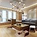 VINLUZ 12 Light Sputnik Chandelier Brass Lighting