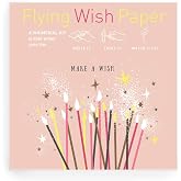 Flying Wish Paper Make a Wish Mini Wishing Kit, Birthday Gift, Mindfulness | Intention Setting, Celebration Activity, Gratitude and Reflection, 15 Wishing Papers, 5 Launching Platforms, Gold Pencil
