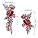 BBTO 4 Pieces Embroidered Patches Flower Patches Sew Iron on Patch Sticker Applique Badge for Dress, Hat, Shoes, Jeans (2 Sizes)