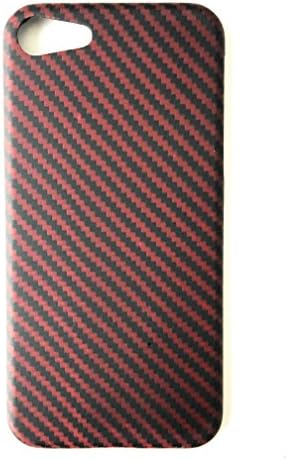 100% Carbon Kevlar iPhone 6 / 6S Plus / iPhone 7 / 7 Plus Hard Shell Cell Phone Case by Time Attack Carbon (Red iPhone 7)
