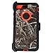 Heavy Duty Impact Rugged with Built-in Screen Protector Camouflage Protective Case Cover with Clip for Apple iPhone 7 Plus (Orange-Grass-Camo)