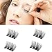 Bottokan False Magnetic Eyelashes, 0.2mm Ultra-thin 3D Fiber for Natural Look, Cruelty Free, Reusable Best Fake Lashes, 1 Pair 4 Pieces