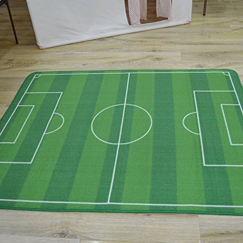 YMWLKE Blanket Unique Kids Carpet Bedroon Rug Cartoon Football Field Green Rug Kids Living Room Carpet Play Carpet Kids Rugs Soccer Cartoon Rug