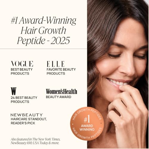 Women's Hair Growth Peptides, Doctor Recommended, Follicle Fortifying Biotechnology, Clinically Shown to Reduce Hair Loss