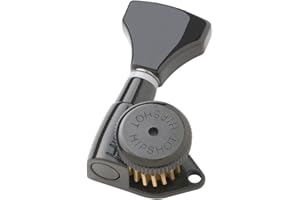 Hipshot Grip-Lock 6 inline Non-Staggered Locking Tuners - Black