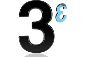 FIFIAL Becizy 4 Inch Modern House Number, Self-adhesive Numbers Mailbox Numbers, Street Home Address Number Door for Apartments Office, Easy to Install without Tools (Number 3) (Y-2)