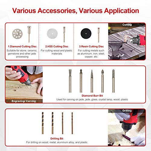 GOXAWEE Rotary Tool Kit 240W Power Die Grinder Set with 1/4 Inch 3Jaw