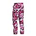 Rothco Color Camo Tactical BDU Pants - Rugged Outdoor Hiking Cargos Uniform Pant (US, Alpha, X-Small, Regular, Regular, Pink Camo)
