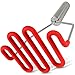 Zulay Kitchen Non-Scratch Potato Masher – Heavy-Duty Stainless Steel & Silicone Hand Masher for Smooth Mashed Potatoes, Avocados & More – Durable & Easy to Clean Kitchen Tool - Red