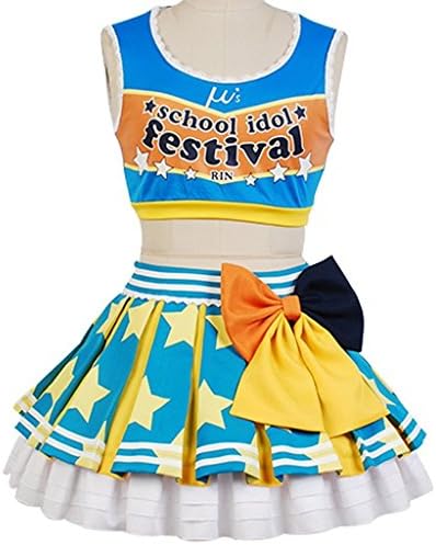 Costhat LoveLive! Rin Hoshizora Cheerleaders Suit Outfit Uniform Cosplay Costume