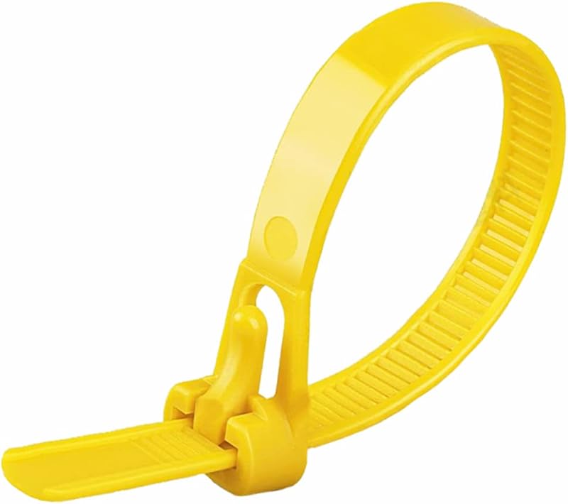 Oksdown 100 Pack Yellow Cable Ties Heavy Duty 300mm x 7.6mm Nylon Zip Ties