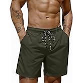 COOFANDY Mens Swim Trunks 7 inch Bathing Suit with Mesh Liner Swim Shorts Board Short Swimsuit