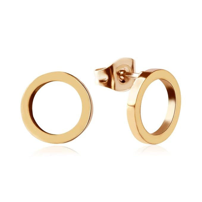GD GOOD.designs EST. 2015 ® Damen Kreis Ohrstecker | kleine runde Ohrringe aus Edelstahl