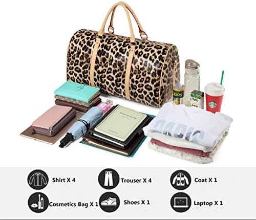 Nabegum Leopard Travel Duffels Bag For Women Girls Cheetah Animal Print Leather Overnight Weekender Hospital Tote Bag With Shoulder Strap 7 Nabegum Leopard Travel Duffels Bag For Women Girls Cheetah Animal Print Leather Overnight Weekender Hospital Tote Bag With Shoulder Strap