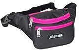 Everest Regular Size Fanny Pack. BLACK AND PINK