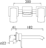 Bristan DSC WMBF C Descent Wall Bath Filler Chrome 1/4 Turn Ceramic Disc Valve view 2