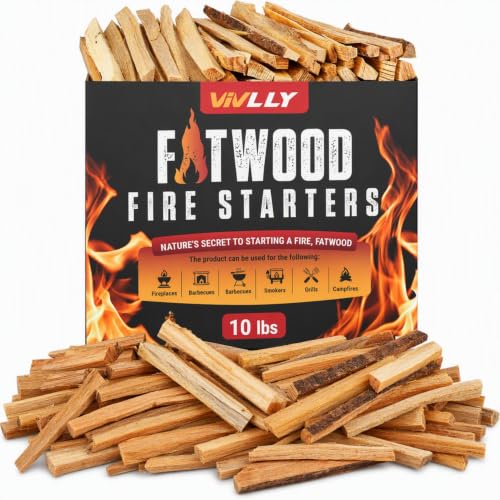 Fatwood Fire Starter Sticks, 10 lb Fire Starters for Campfires & Kindling