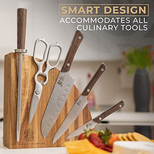 Elegant OTTAVA Knife Block Attaches 10 Knives Knife Holder