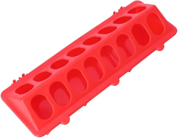 Amazon Com Oranmay Plastic Flip Top Bird Poultry Trough Feeding