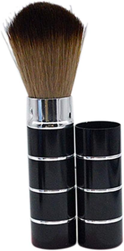 jhtceu Blush Brush with Cap Retractable Portable Handle Makeup Powder Basic Beauty Tool Set Accessories Black