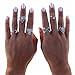 Doinshop (TM) Cute Fashion 6 PCS Punk Gold Stack Plain Band Midi Mid Finger Knuckle Ring Set