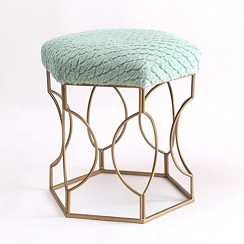 Shoe stool ZI LING SHOP- Fluffy Stool Shoes For Dressing Stool Stool Bench Leisure Stool Home Stool European Fashion Long-stool(40x9x51cm) (Color : Green)