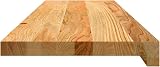 vidaXL Solid Oak Window Sills 2pcs 90x30x2cm Light Brown Untreated Wooden Ledges view 5