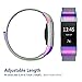 Simpeak Compatible for Fit bit Charge 2 Bans, Stainless Steel Replacement Metal Band Strap with Closure Clasp for Fit bit Charge 2 Fitness, Women Men