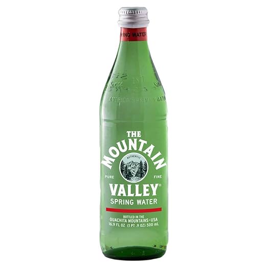 Mountain Valley, Spring Water, Glass Bottle, 16.9 oz (500ml) Amazon