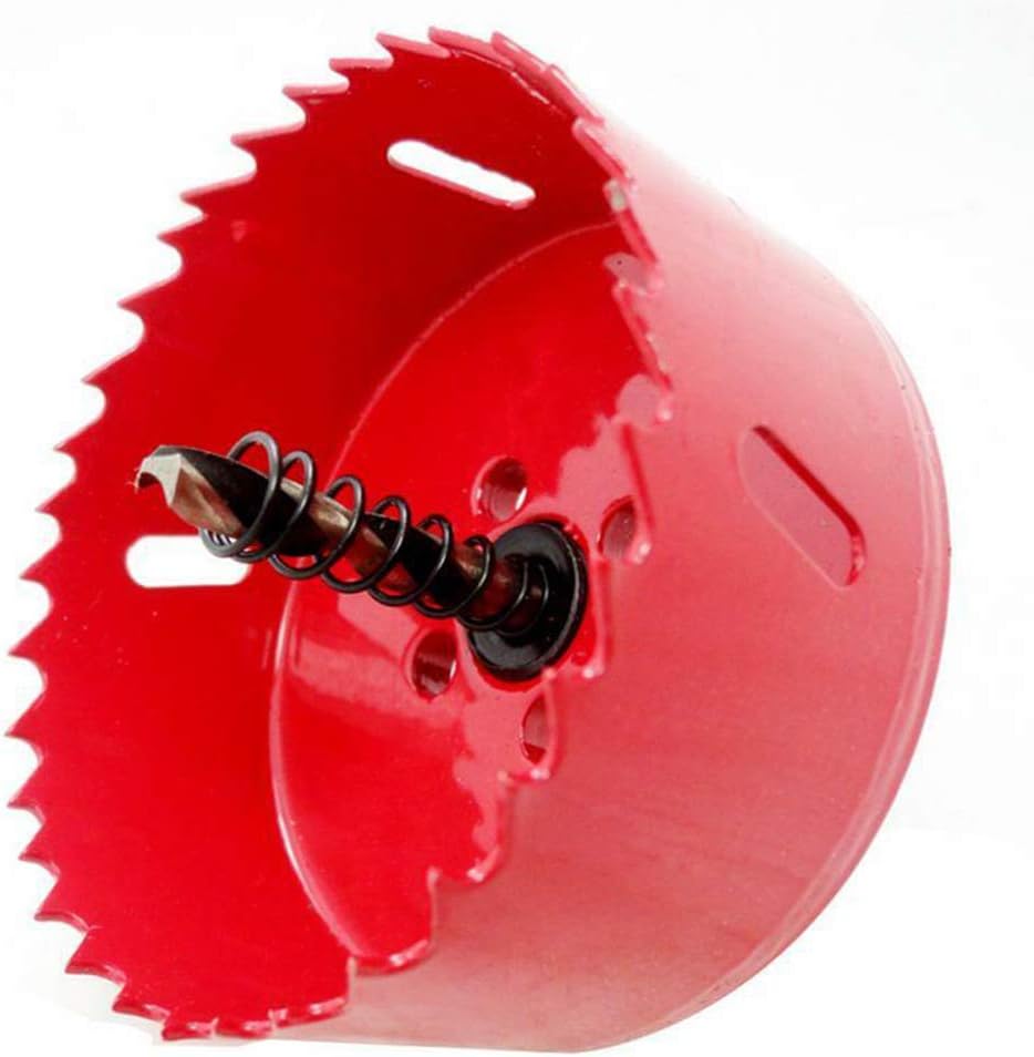 100mm Hole Saw Cutter M42 Bi-Metal Hole Saw Drill Bit for Wood Plastic Aluminum, Red - Image 3
