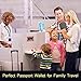Travel Passport Wallet, RFID Blocking Family Multiple Passport Holder Document Organizer for Women Men