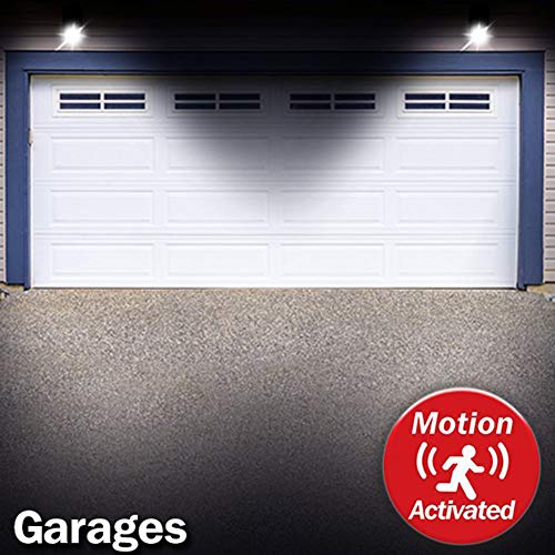yodaliy Waterproof Security Lights with Motion Sensor 30W Super Bright 450 Lumen LED Spotlight Battery Induction Lamp Wireless Intelligent LED PIR Floodlight Fitting for Garden,Garage,Pathway ect