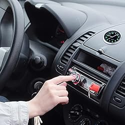 Frienda 2 Pieces Stick on Dashboard Car Clock Mini
