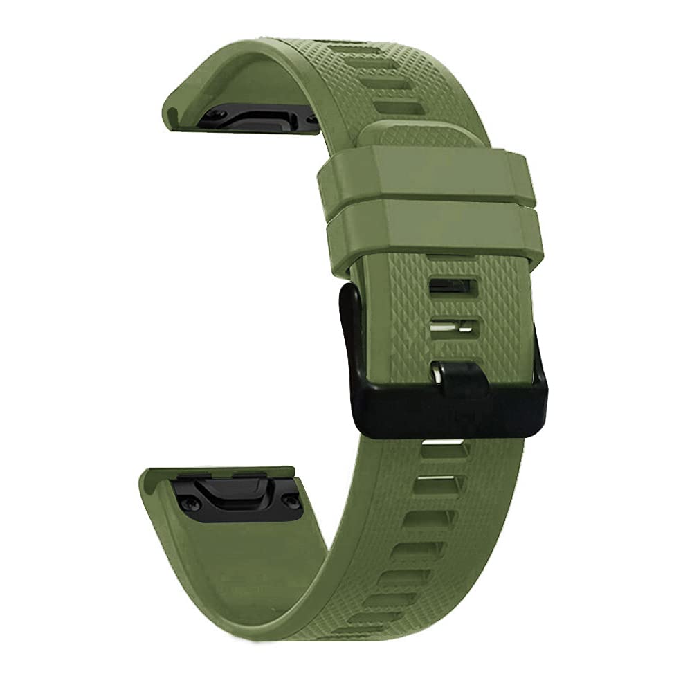 AISPORTS 22mm Quick Fit Watch Strap Compatible for Garmin MARQ Adventurer/Athlete/Aviator/Captain/Commander/Driver/Golfer Strap Silicone Wristband Bracelet Replacement Strap for Garmin Descent G1